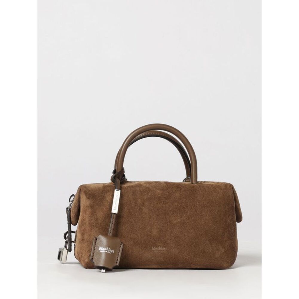 Max Mara Women Max Mara Suede Mini Boston Bag With Padlock